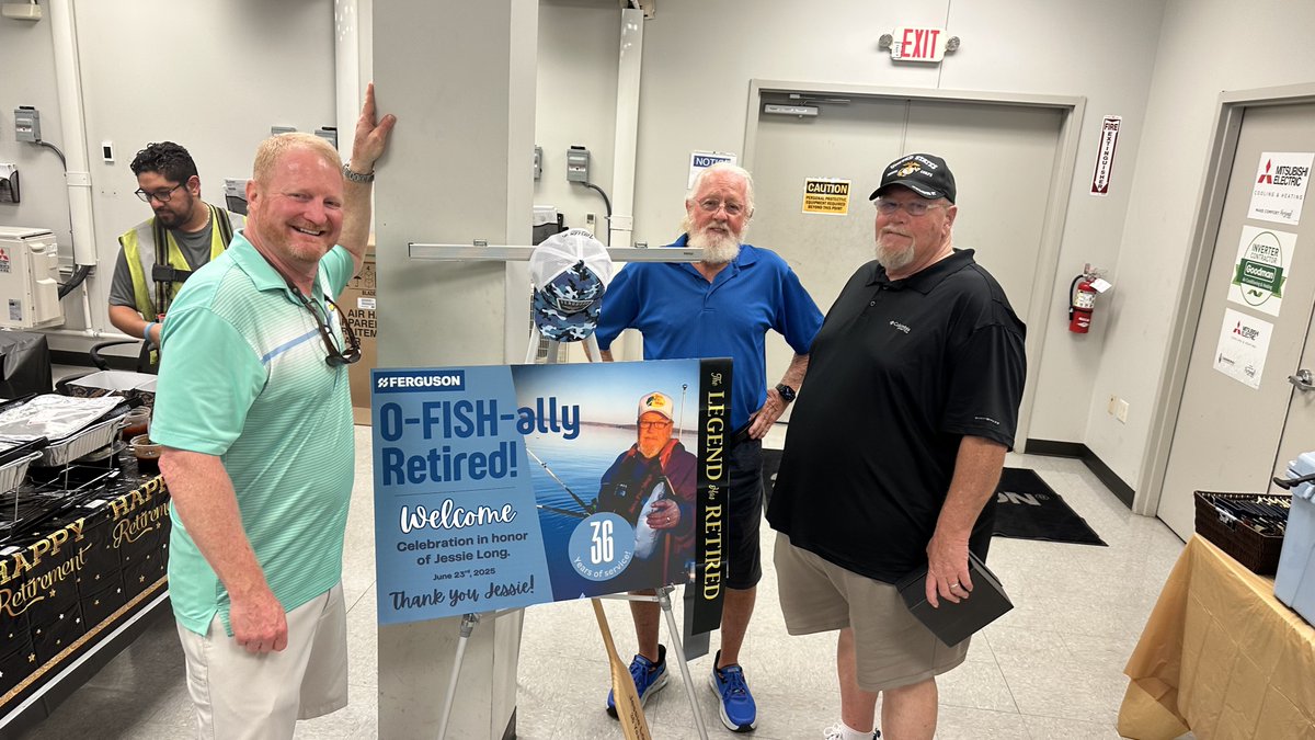 An #HVAC Legend is retiring!  It was an honor to spend a little time with him.  He taught many of us so much, and we were very fortunate to learn from him. Cheers to your retirement Jessie Long! Great to see Chris Hayes too! #WeSpeakHVAC