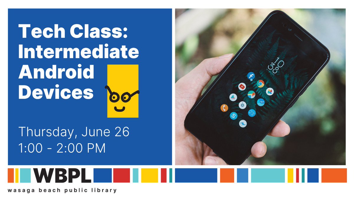 BeyondBooksWBPL's tweet image. 📱 Intermediate Android Tech Class 🔍
📅 Thurs, June 26 | 🕐 1–2 PM
📍 WBPL | 🎟️ Card required

Beyond the basics? Boost your skills with tips &amp;amp; tricks tailored to your questions!

👉 Register now: ow.ly/KibT50WbHtM

#AndroidTips #WasagaBeach #FindItHere