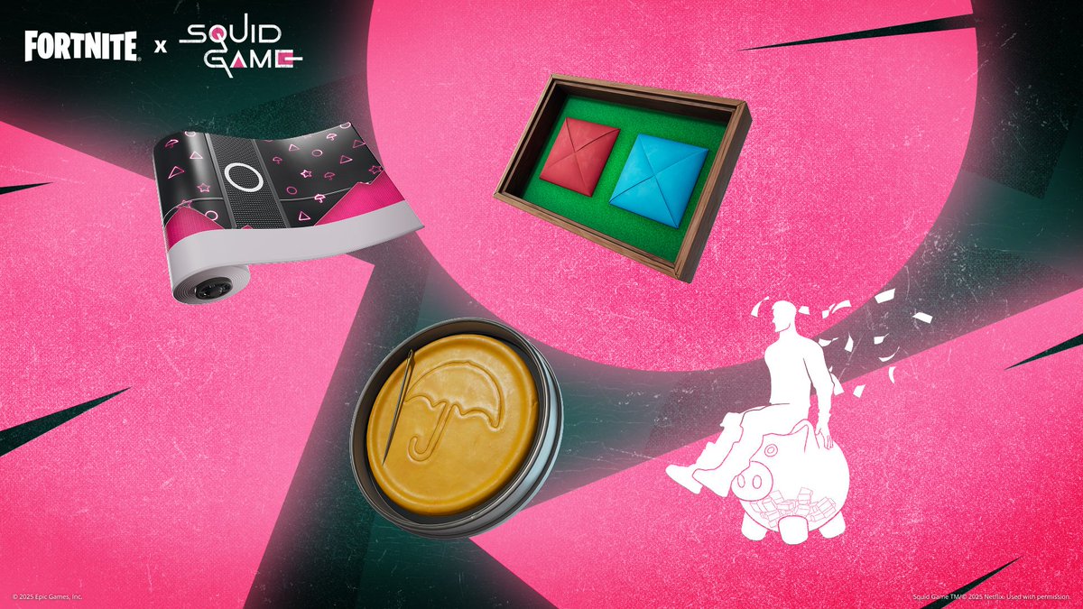 Precios de Squids Games x Fortnite:

• Lote calamar: 3,000 pavos incluye: 
- Traje: Guardia del Juego - 1.500 pavos
- Traje: Gerente del Juego - 1.500 pavos
- Traje: Mono Verde Hombre (5 Trajes) - 1.200 pavos
- Traje: Mono Verde Mujer (5 Trajes) - 1.200 pavos

• Paquete de