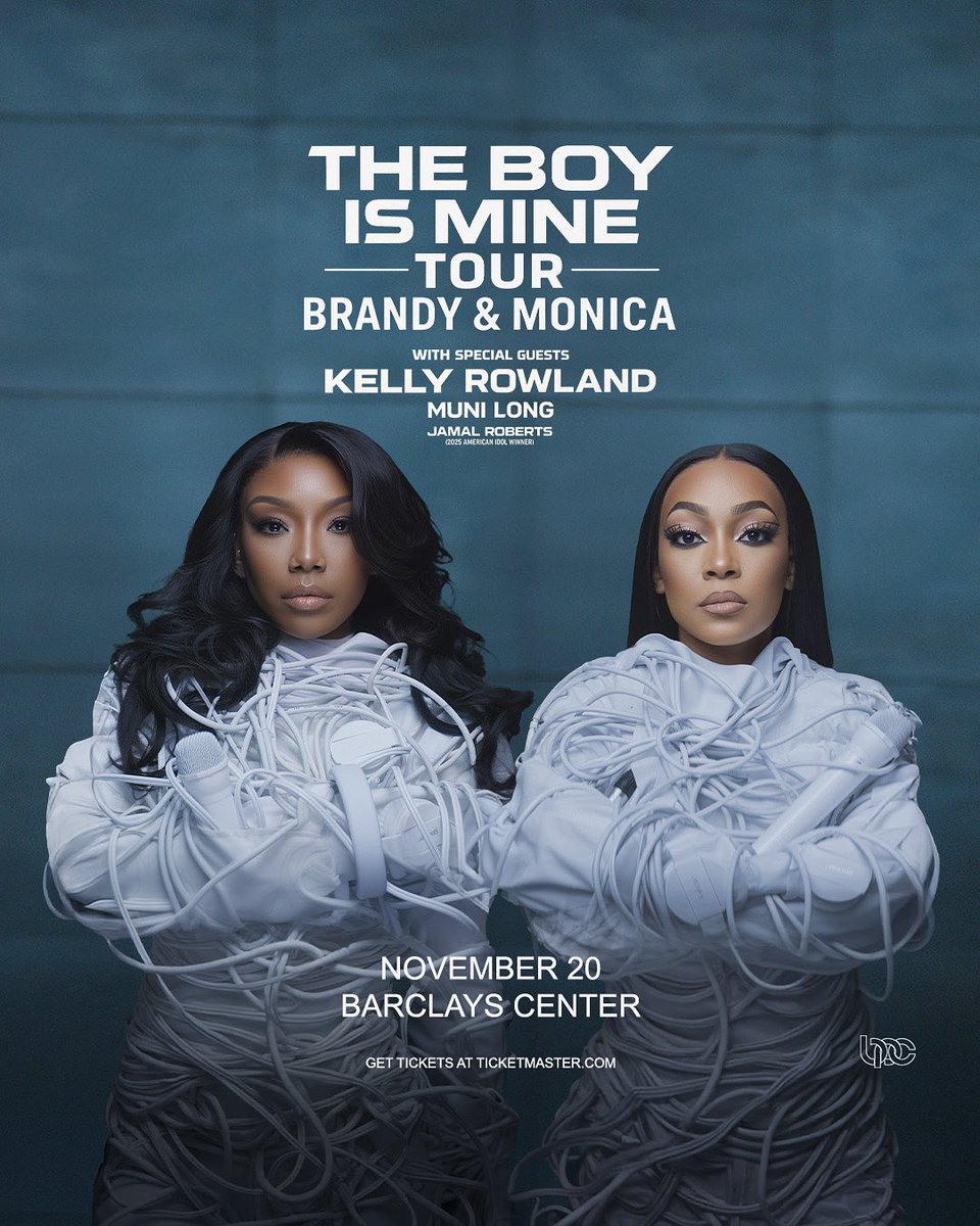 JUST ANNOUNCED:
@4everbrandy and <a href="/MonicaDenise/">Monica</a> - together, live on stage - for their first-ever U.S. tour. “The Boy Is Mine” in Brooklyn on November 20! Get tickets on June 27 at 10am.

🎫: bit.ly/46gOpFo