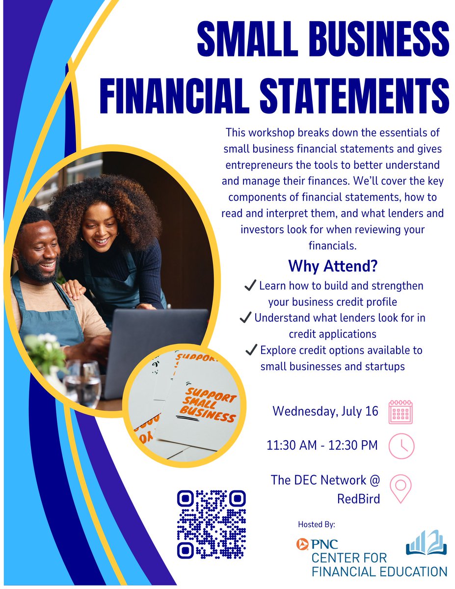 🚀 Level Up at the PNC Workshop!
📅 July 16 | 📍 The DEC Network

Whether you're launching a business or leveling up your finances, this workshop is your chance to gain expert insights, connect with local innovators, and walk away with actionable tools for growth.
