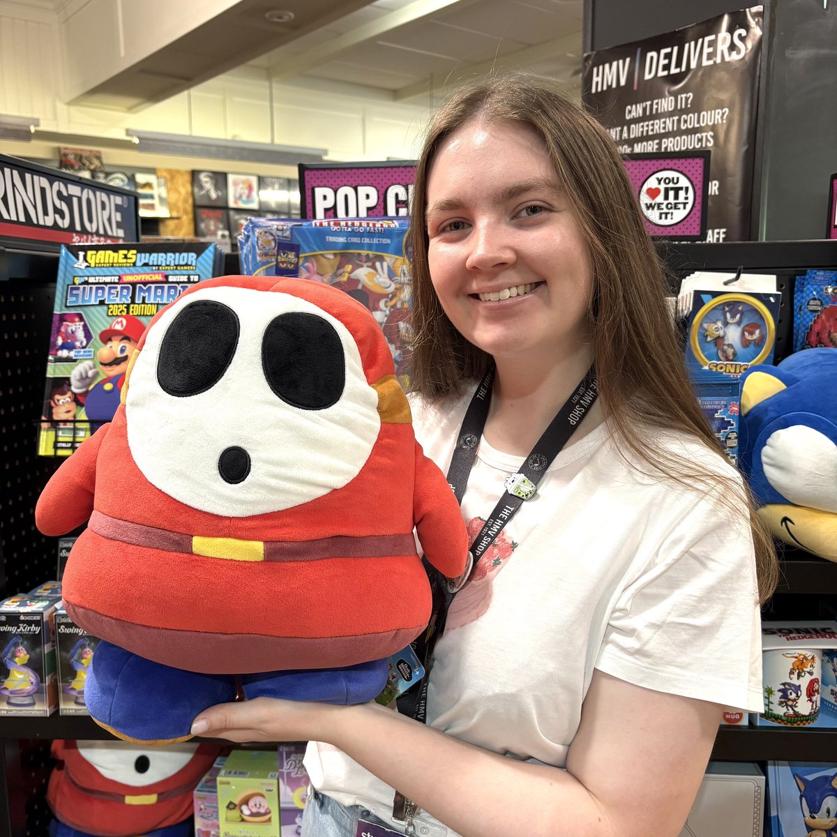 Calling all shy guys! Brand new Mario Shy Guy plush in store now! 🥳

Check him out and our other Mario merchandise in store today! 

#shyguy #mario #marioshyguy