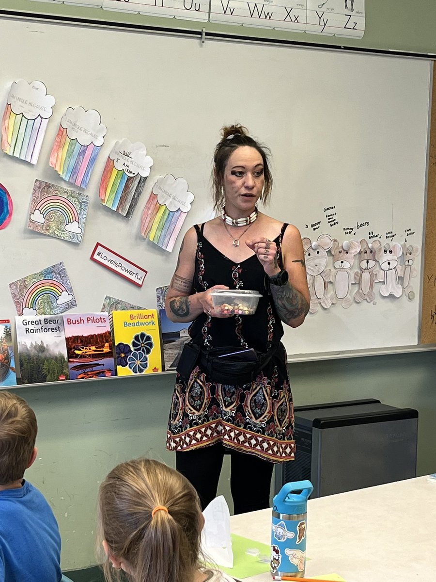 Leslie gave us special storytelling beads! They will encourage us to write our stories !