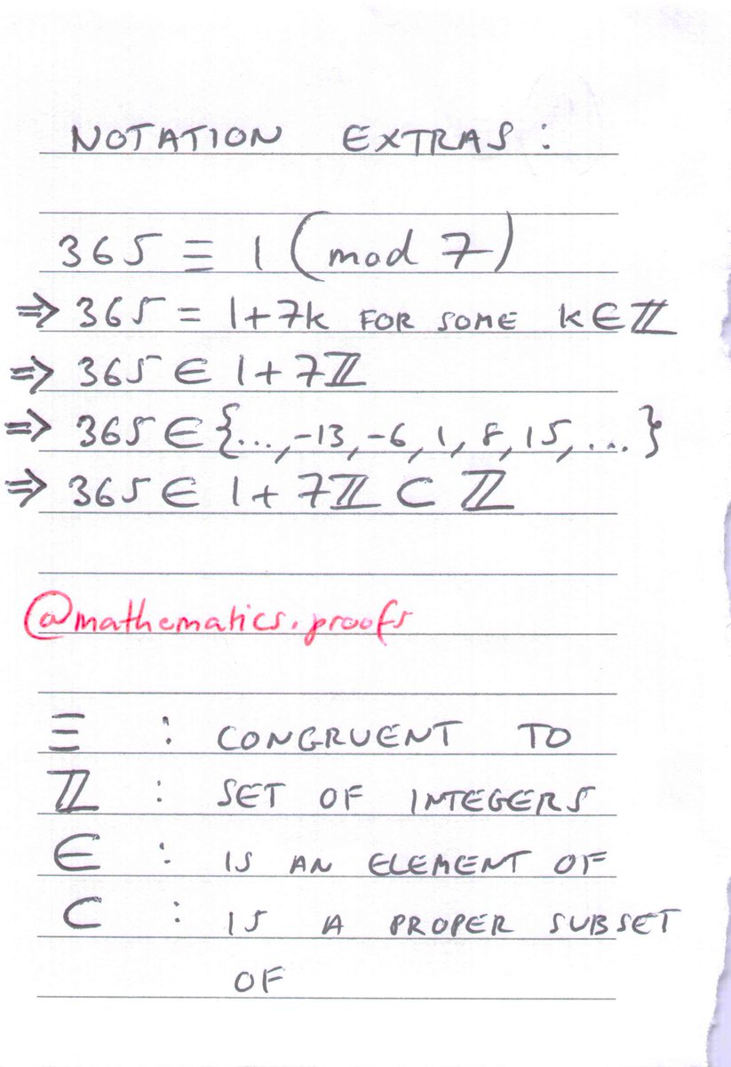 tiago_hands's tweet image. Tip: Keep on writing the definitions of notation you haven&apos;t internalised yet. Once those definitions have been internalised, do the same for new / more advanced notation. Keep going.

At the end of the day, maths is a language as well.

#modulararithmetic #maths