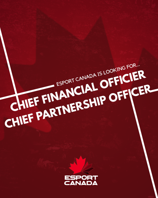 📢 Esport Canada is recruiting executive volunteers!

🔹 Chief Partnerships Officer: forms.gle/Vckc8vA8igxNzS…

🔹 Chief Financial Officer: forms.gle/MAmAJWuAQE8Qks…

Help shape a strong, ethical &amp; sustainable esports future.

🗓 Apply by July 9, 2025!