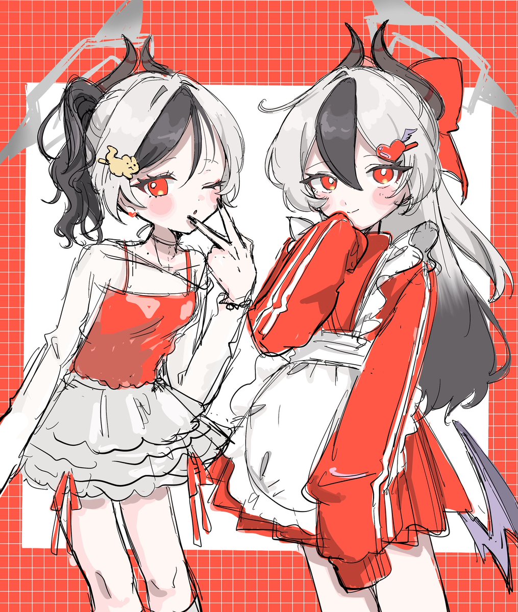 ギャルなカヨコとメイドちゃんなカヨコ🤍❤️