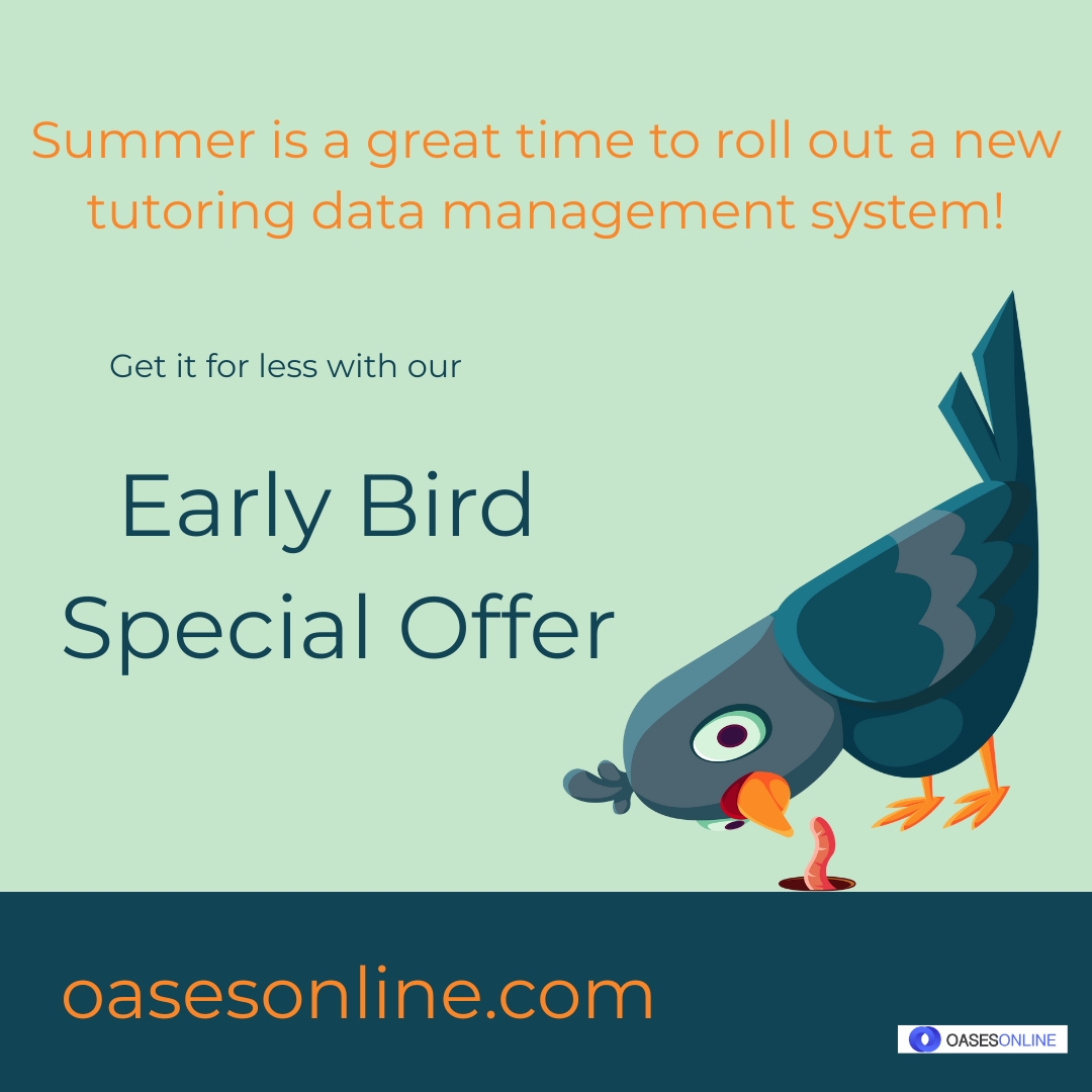 OasesOnline's tweet image. Need a new management system for your tutoring company? Act now and enjoy our Early Bird Special Pricing.

oasesonline.com/oases-special-…

#tutoring #tutoringmanagement #tutoringsoftware #tutortrack #testprep #testprepsoftware #scheduling #schedulingsoftware