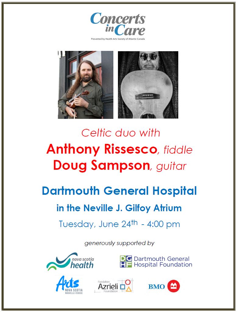 Dartmouth General Hospital Foundation (@dghfoundation) on Twitter photo 🎶 The Neville J. Gilfoy Atrium welcomes Concerts In Care performers Anthony Rissesco & Doug Sampson! Thanks to a full musical score of supporters — @NovaScotiaHealth, <a href="/artsnovascotia/">Arts Nova Scotia</a>, <a href="/azrielifdn/">Azrieli Foundation</a> & @bmo — you're invited to swing by and soak in the music! #ConcertsInCare 🎶 The Neville J. Gilfoy Atrium welcomes Concerts In Care performers Anthony Rissesco & Doug Sampson! Thanks to a full musical score of supporters — @NovaScotiaHealth, <a href="/artsnovascotia/">Arts Nova Scotia</a>, <a href="/azrielifdn/">Azrieli Foundation</a> & @bmo — you're invited to swing by and soak in the music! #ConcertsInCare