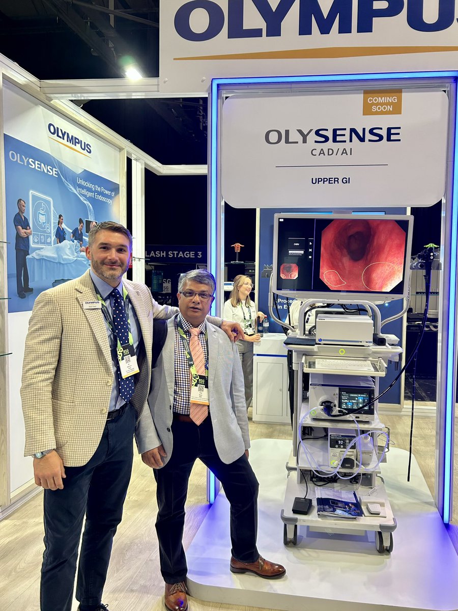 anjan_dhar6's tweet photo. Excited to see the AI platforms for detection of early neoplasia in upper GI endoscopy from Olympus Corporation. Hopefully this will change the adverse outcomes of high PEUGIC rates in Barrett’s surveillance in the U.K. @PEUGIC_RCA @BritSocGastro https://t.co/Cqr1DiD1Fv