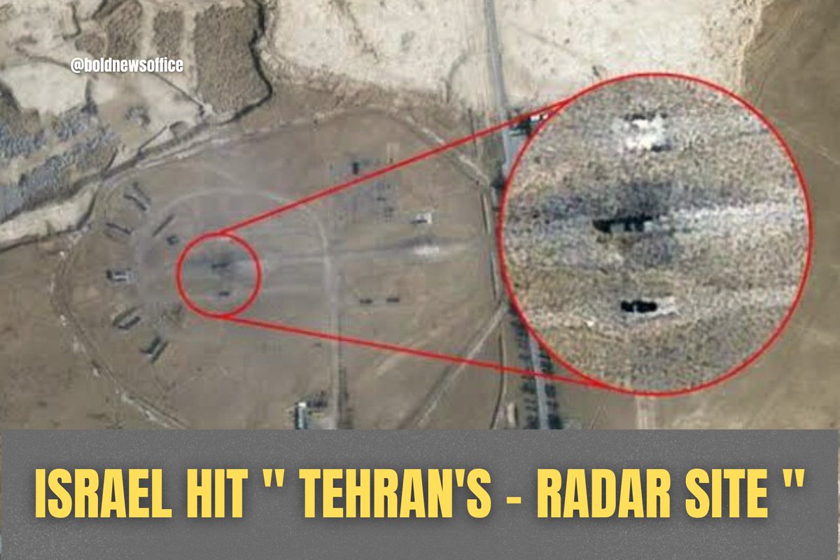 OfficeBold's tweet photo. Israel claimed it struck a radar site near Tehran in retaliation, although they did not proceed with further actions after President Trump reportedly told Israel to stand down .

Explosions were heard in Tehran even after official ceasefire instructions.
#Tehran #Israël https://t.co/kAXsXycWL3