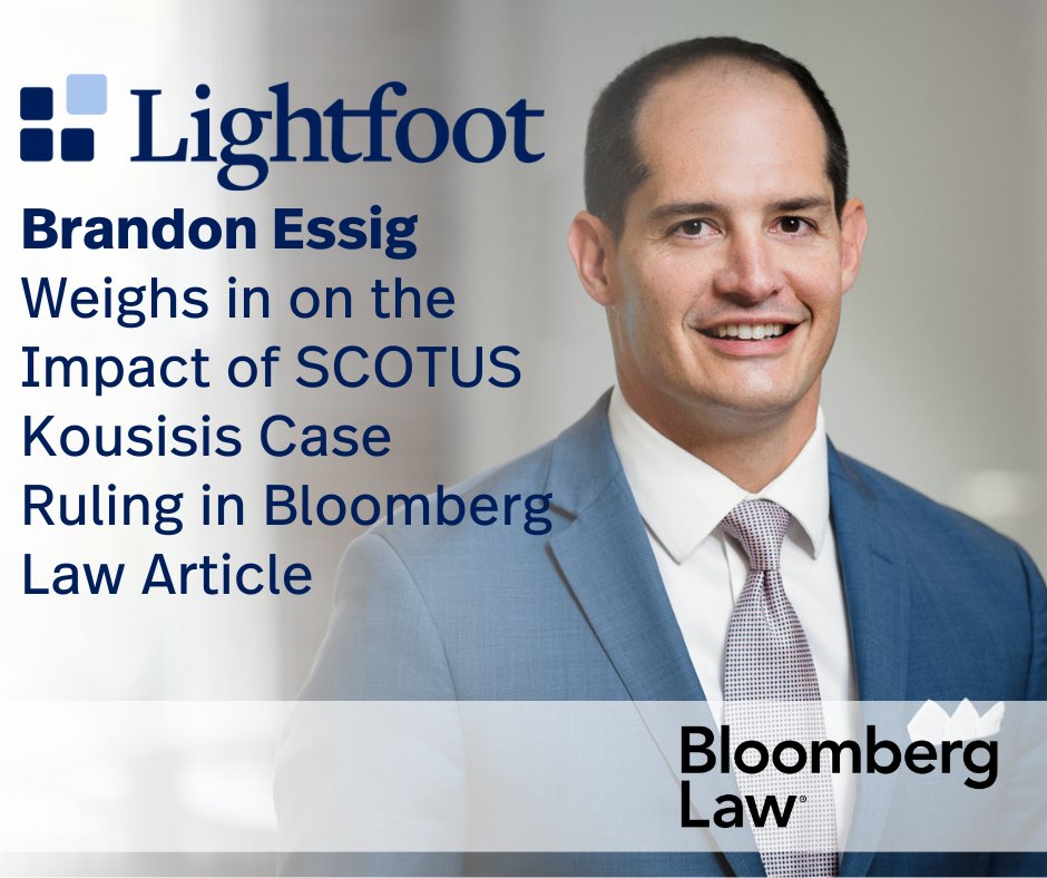 Brandon Essig speaks with Bloomberg Law about the defense avenues left open by the Supreme Court's decision in Kousisis.  Read more on our website: lightfootlaw.com/news-insights/…