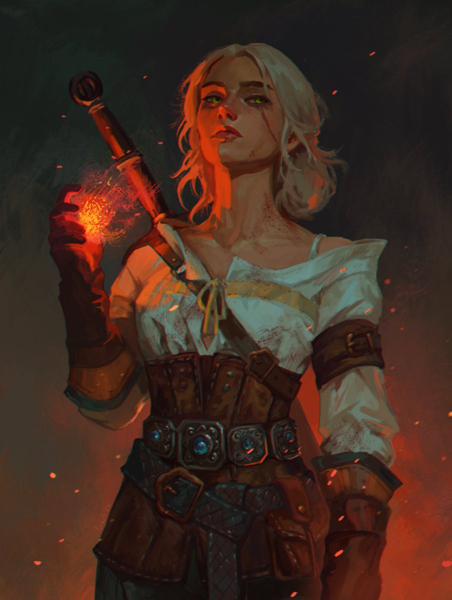 Drew a quick fanart of Ciri from  <a href="/thewitcher/">The Witcher</a>.
Always liked her quests — and on this replay I thought: why not?
Especially after the Witcher 4 announcement⚔️
You can watch the process on YouTube -  youtu.be/-sauOkrjmfo
#Witcher3 #Ciri #fanart #Witcher4