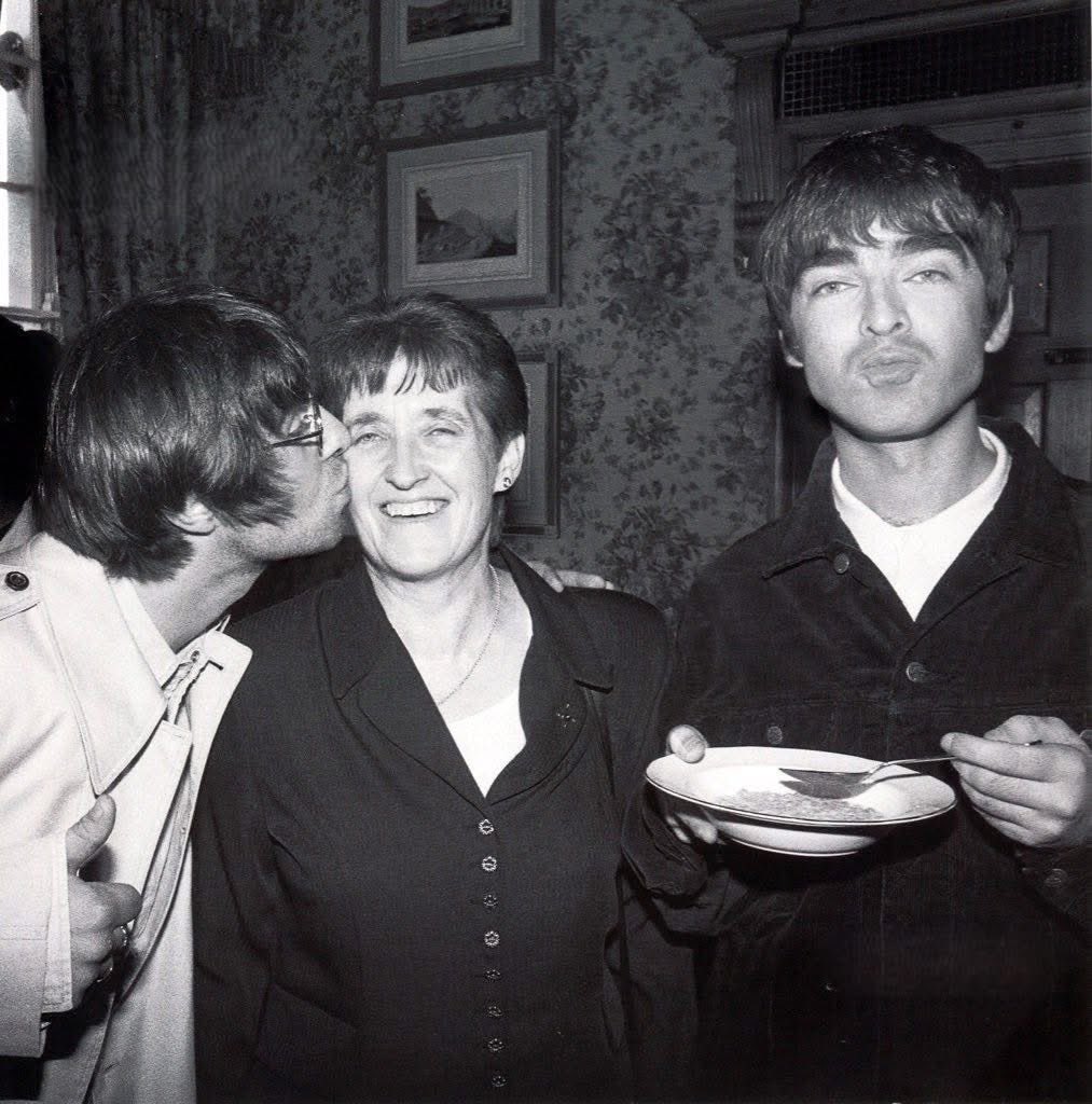 OasisPlanet_'s tweet photo. Peggy Gallagher says in a new interview that she was the “instigator” for Oasis’ upcoming reunion.

“I was the instigator, yes. But sure, wasn’t it always going to happen at some time or other?” she replied. “It was their choice, of course. Look you can’t force them to do things they don’t want to do.”

She went on to say she is relieved to see her sons working together again after all this time. “It’s great, because nobody wants their kids falling out, do they?” she said, although she admitted to being nervous about the shows. “I’ll be glad when it’s all just over because it makes me get too stressed.”

Peggy then revealed that she is planning to attend Oasis’ show in Dublin: “That’s my plan anyway… it will be great.”

📸 Tom Sheehan