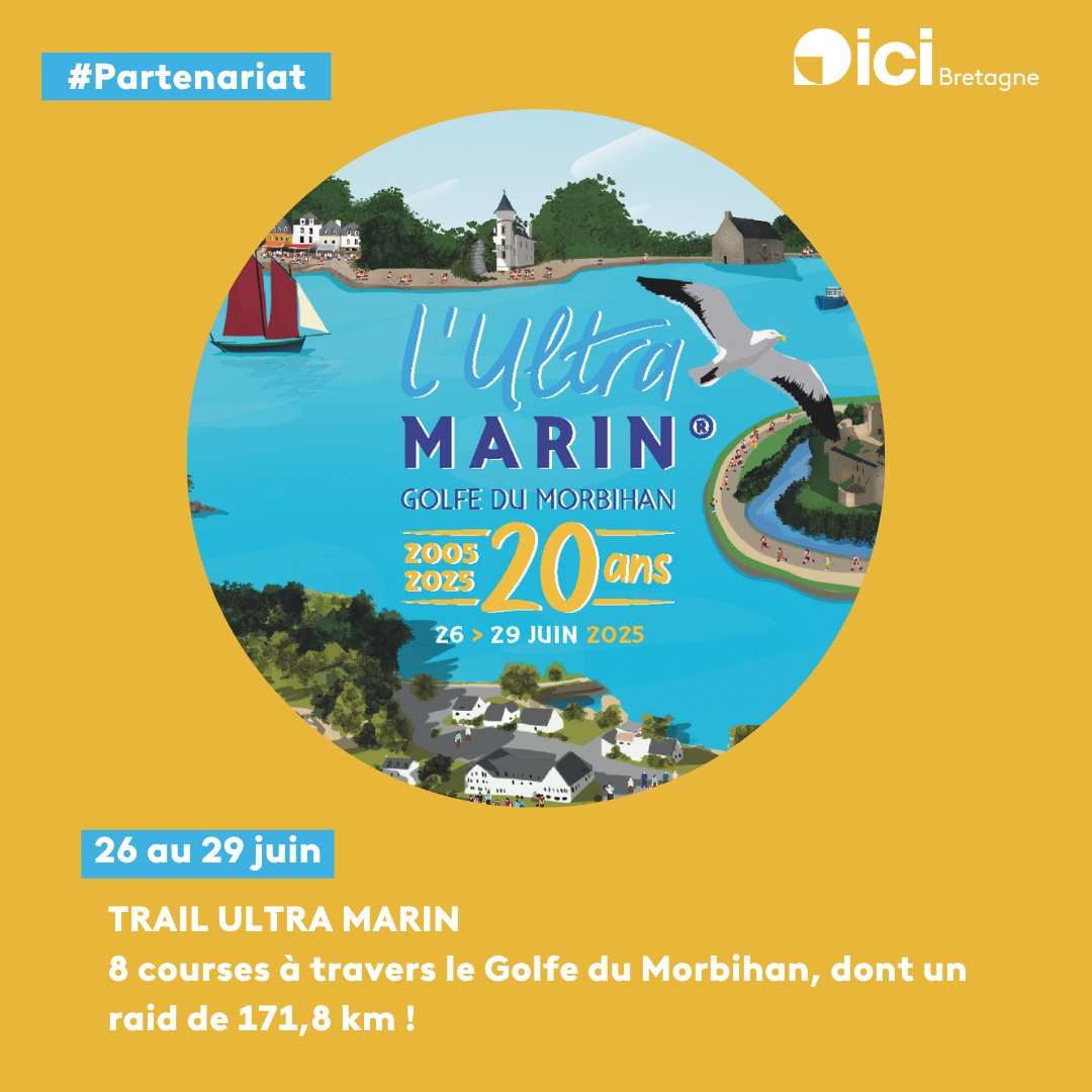 #Partenariats 
Pour la première fois, ICI Bretagne est partenaire du trail France 3 Bretagne de L’Ultra Marin® ! 
Durant 3 jours, le trail offre à ses coureurs une vue imprenable du Golfe du Morbihan et un souvenir mémorable. 
Nous sommes très fiers de pouvoir les accompagner