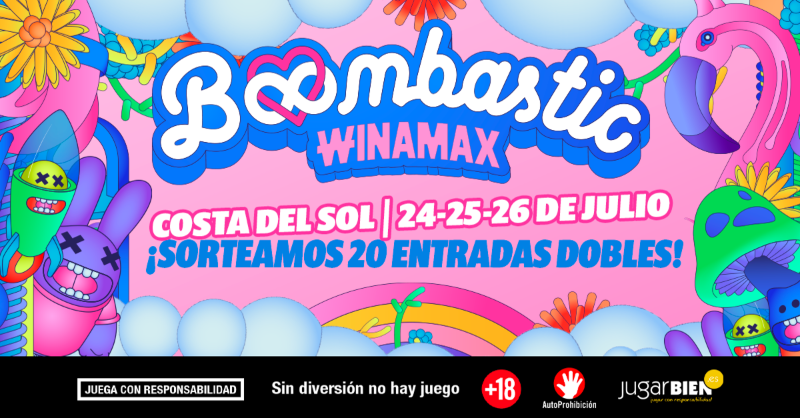 WinamaxDeportes's tweet photo. 💣 ¡SORTEAZO de 20 entradas dobles para el Boombastic Winamax Costa del Sol!

🎶 ¡El mejor festival de música del verano para ti y un acompañante!

🗣️ Sigue a @WinamaxDeportes, da RT y dinos tu usuario.

🤞🏻 ¡Ganadores el lunes!

🚫 Solo para mayores de 26 años.