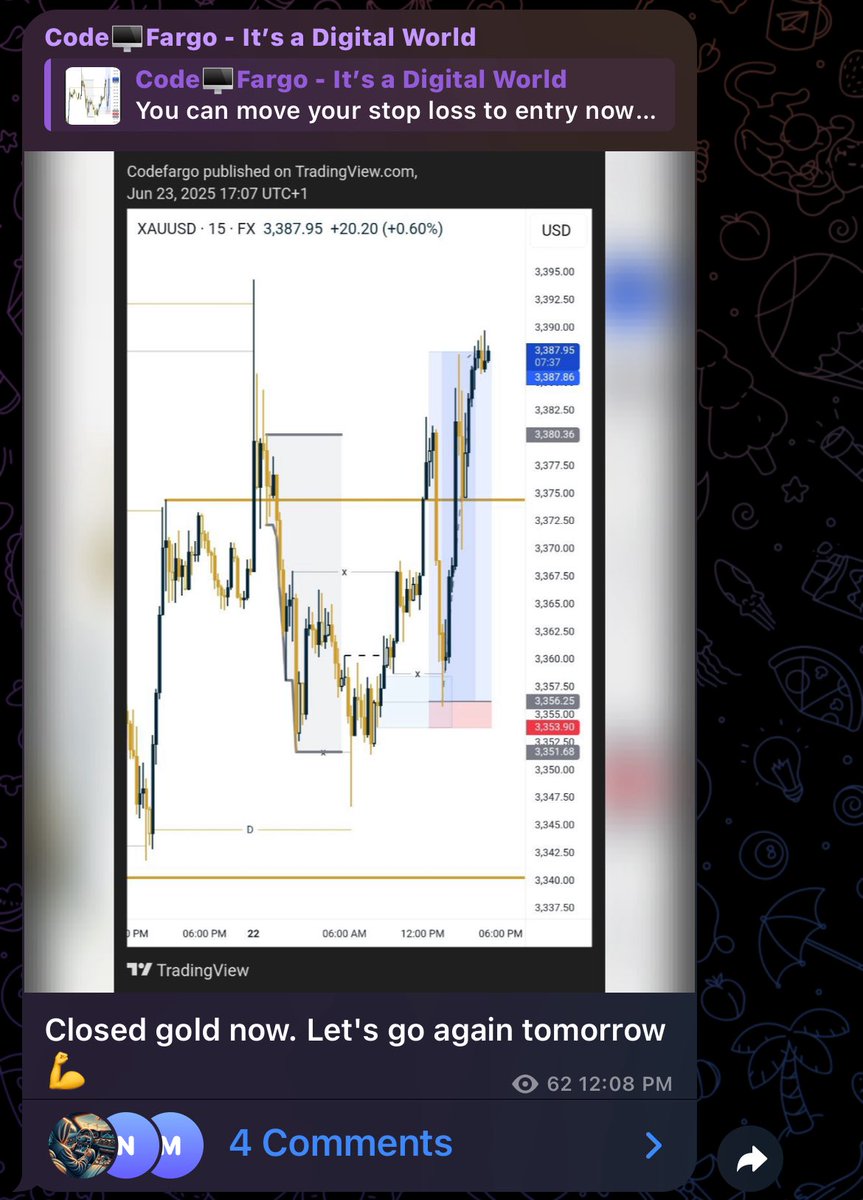 codefargo's tweet image. Called #XauUsd buy yesterday on my public telegram community and it was a blast 🔥🔥🔥