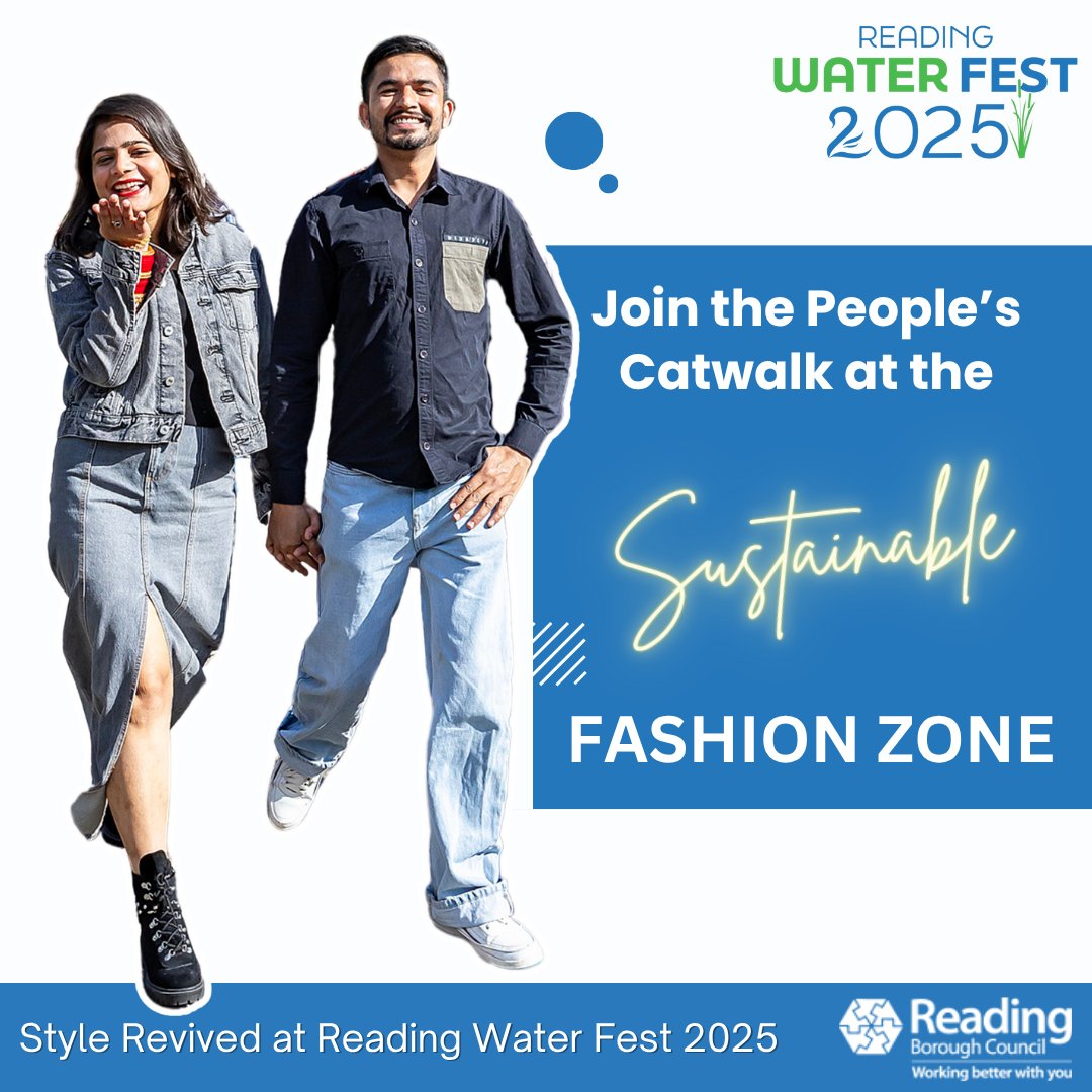 Get ready to strut your stuff on the #WaterFest People’s Catwalk, where thrifted gems take centre stage!
Whether you’re a fashionista or a first-time thrifter, everyone is welcome to showcase their style.

📆 Saturday 28 June, 1.30pm and 4pm
📍 Forbury Gardens
🎟️ Free