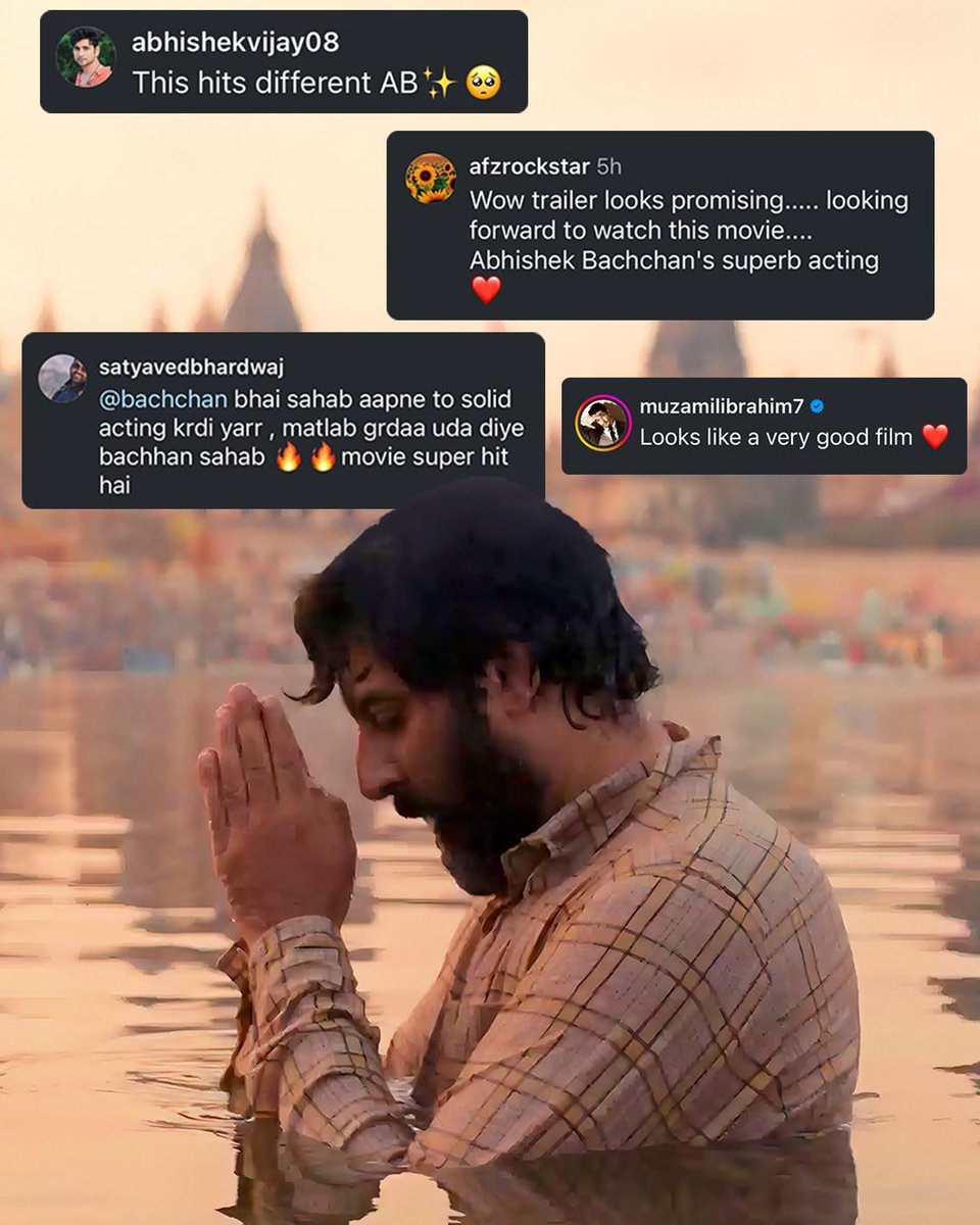 जो सभी के दिलों को अपनी अलग अलग किरदारों से जीत ले वो है हमारे Bhaiyu Ji
<a href="/juniorbachchan/">Abhishek 𝐁𝐚𝐜𝐡𝐜𝐡𝐚𝐧</a> जिस प्रकार इंद्रधनुष के अलग अलग रंगों से उसकी सुंदरता बनती है उसी प्रकार हमारे Bhaiyu Ji भी अलग अलग किरदार से सबको अपना बना लेते है।BEST WISHES FOR KALIDHAR Laapta
<a href="/SrBachchan/">Amitabh Bachchan</a>