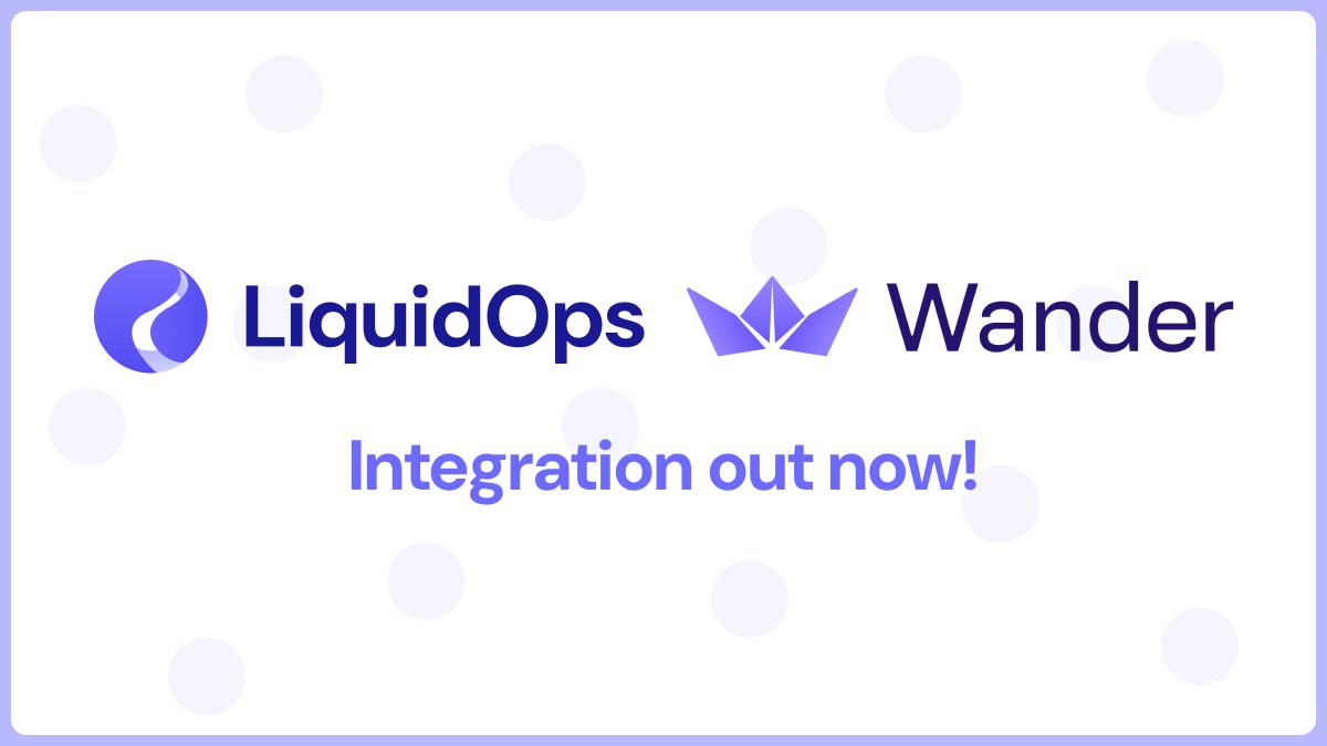 1/3 LiquidOps is now available in <a href="/usewander/">Wander</a> 🙌

More below 👇