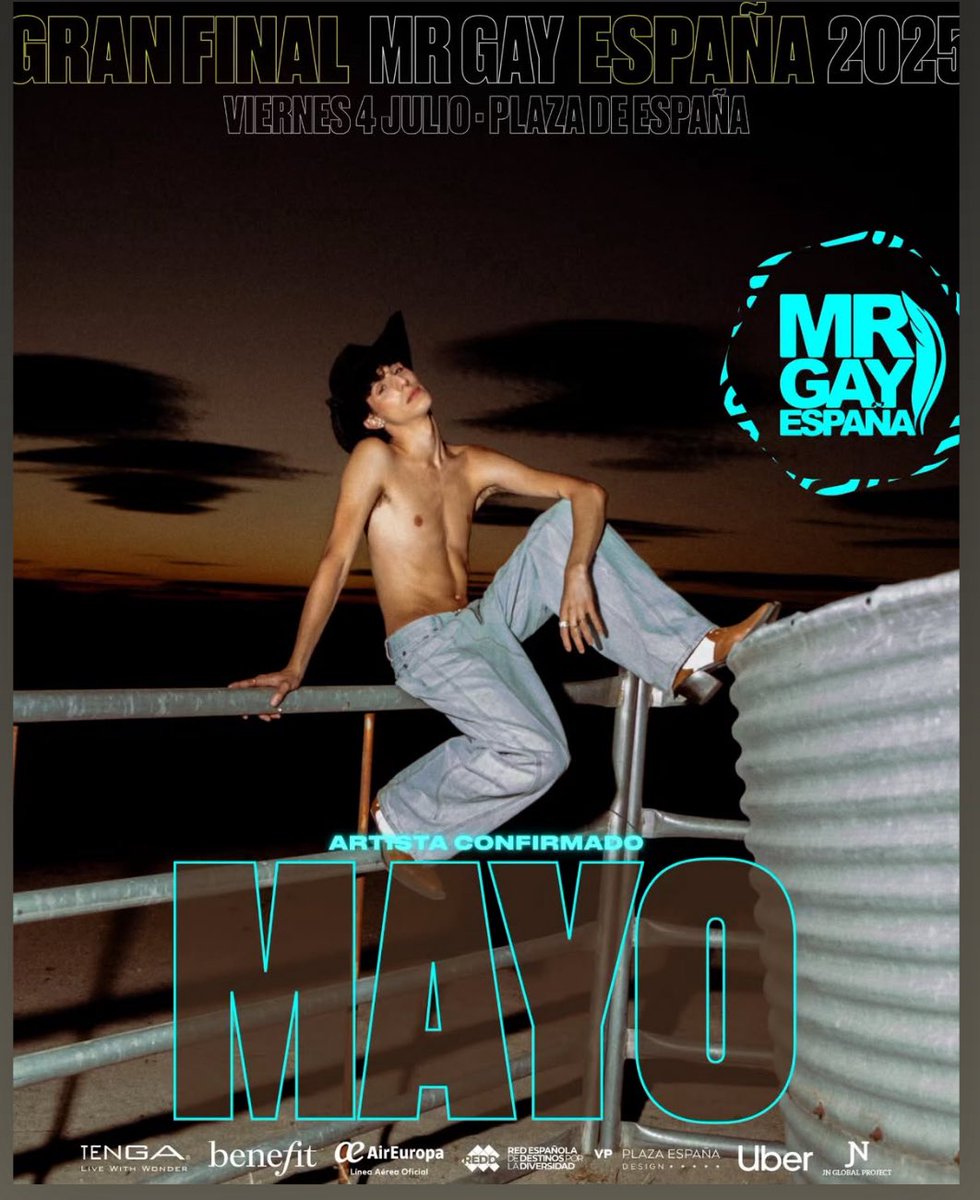 Prepárate para el show de <a href="/mayo_oficial_/">MAYO</a> en la de  Gala Mr Gay España 2025
🗓 Viernes 4 julio · Plaza España, Madrid
🎟 Entrada libre · En directo en mrgayespaña.es

@aireuropa @tenga_global <a href="/benefitspain/">benefitspain</a> @uber_es <a href="/jnglobalproject/">JN Global Project</a> #vpplazadeespañadesign #mrgayespana2025