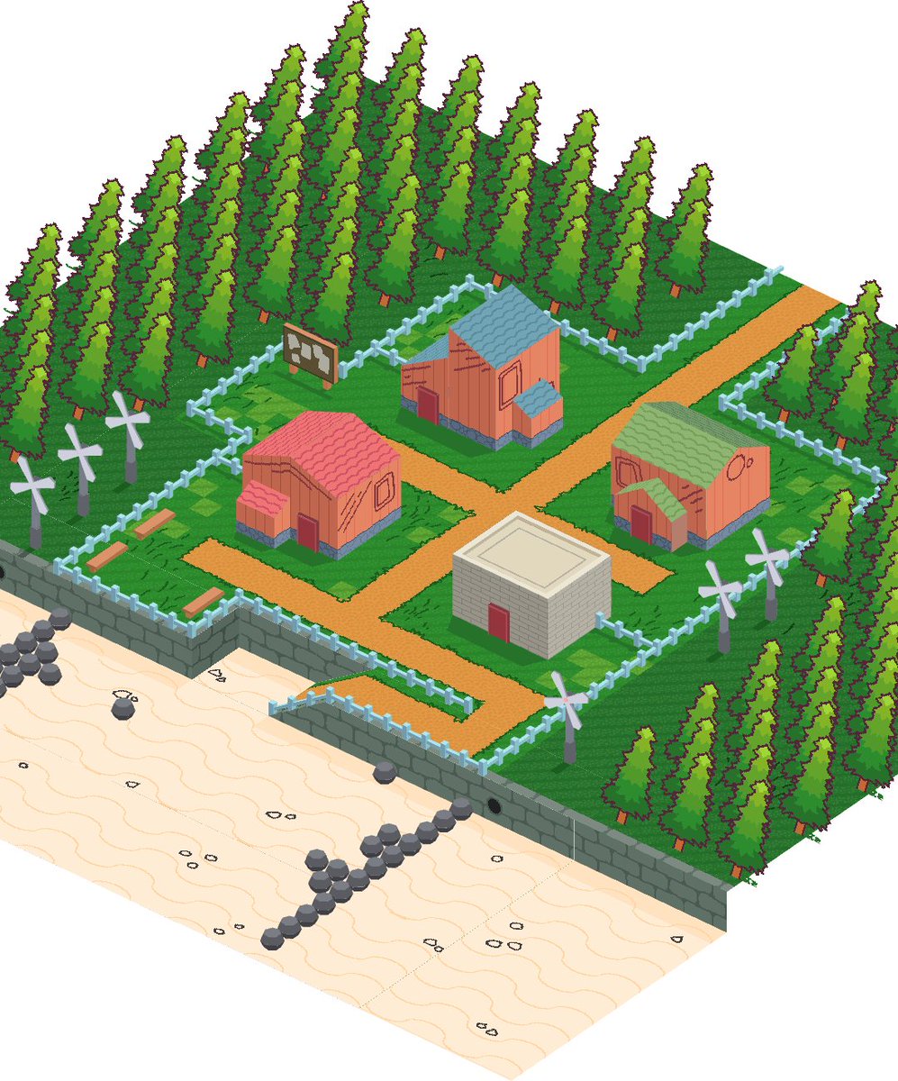 SpeciMonRPG's tweet photo. Town 1 from start to finish full progress. #ScallionRPG

#game #rpg #pixelart #indiegame #monstertaming #Blockbench #monstercatching #turnbased https://t.co/nvL2K7YkIm