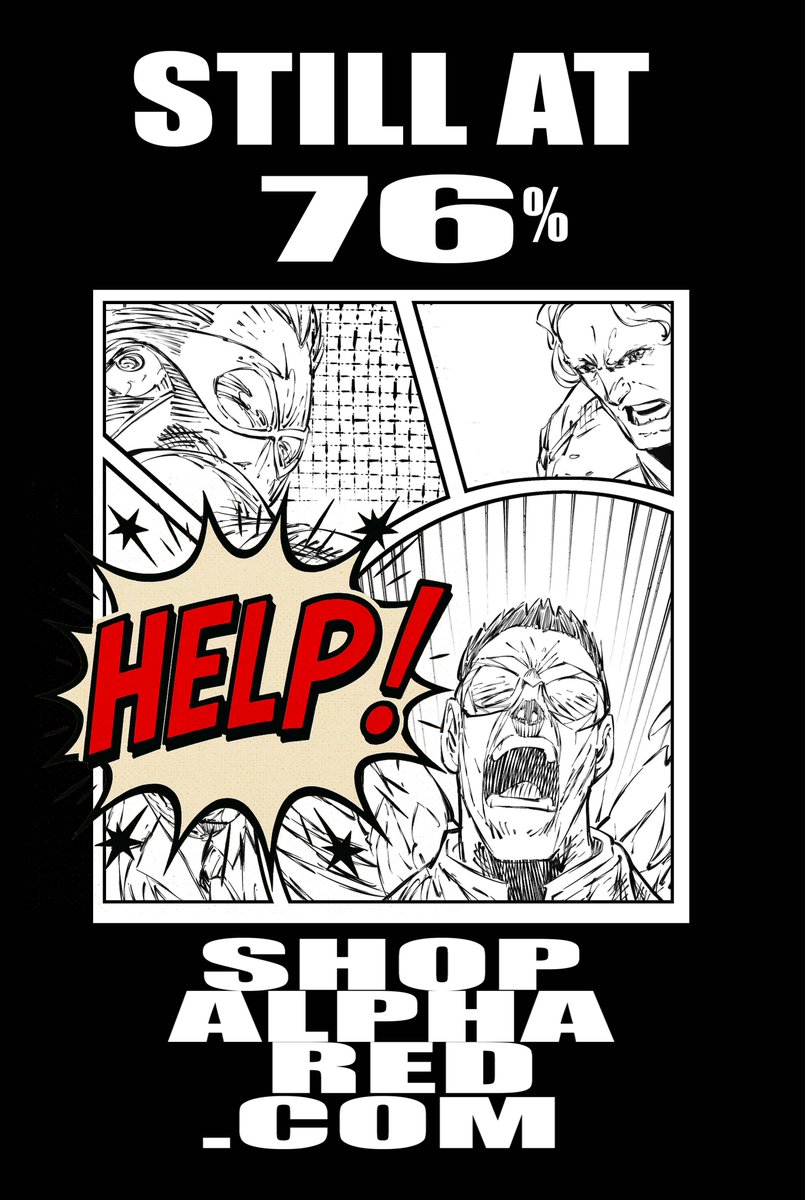 AlphaRedComic's tweet image. Between FMC & Kickstarter, Alpha Red 7 is at 76% with less than a week to go! But we can DO IT!!!
ShopAlphaRed.com or kickstarter.com/projects/james…
PLEASE and THANK YOU!!!