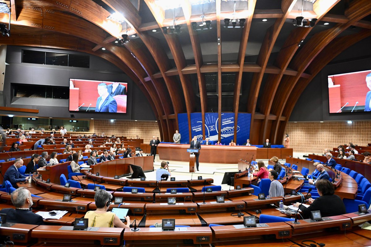 DeputyPMIanBorg's tweet photo. Let us protect what protects our values - the standards, mechanisms and moral clarity of the Council of Europe. Because the world may be shifting, but our duty to human rights, democracy and the rule of law must not.

It was an honour to address the @PACE_News Parliamentary Assembly for the first time as President of the @coe Committee of Ministers, as the @MaltaCoE #MTCoE2025 Presidency reaffirms its determination to continue safeguarding human rights, democracy and the rule of law – the building blocks of our societies. 

I encouraged European parliamentarians never to lose sight of the lasting impacts of conflicts on families, children and communities caught in the crossfire, whose daily realities are shaped by fear, loss and uncertainty. 

We need unity of purpose and principled leadership not only in moments of peace, but also amid crisis, conflict and division.