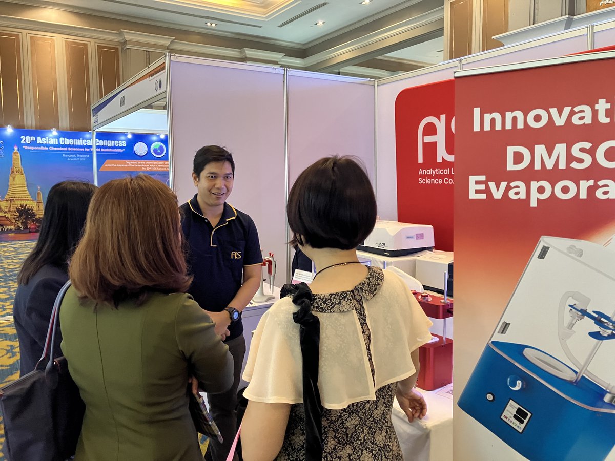 BioChromatoInc's tweet image. Smart Evaporator is attracting attention in Thailand!
Great energy at 20ACC / ASIA CHEM 2025 in Bangkok.
#DMSO #20thAsianChemicalCongress