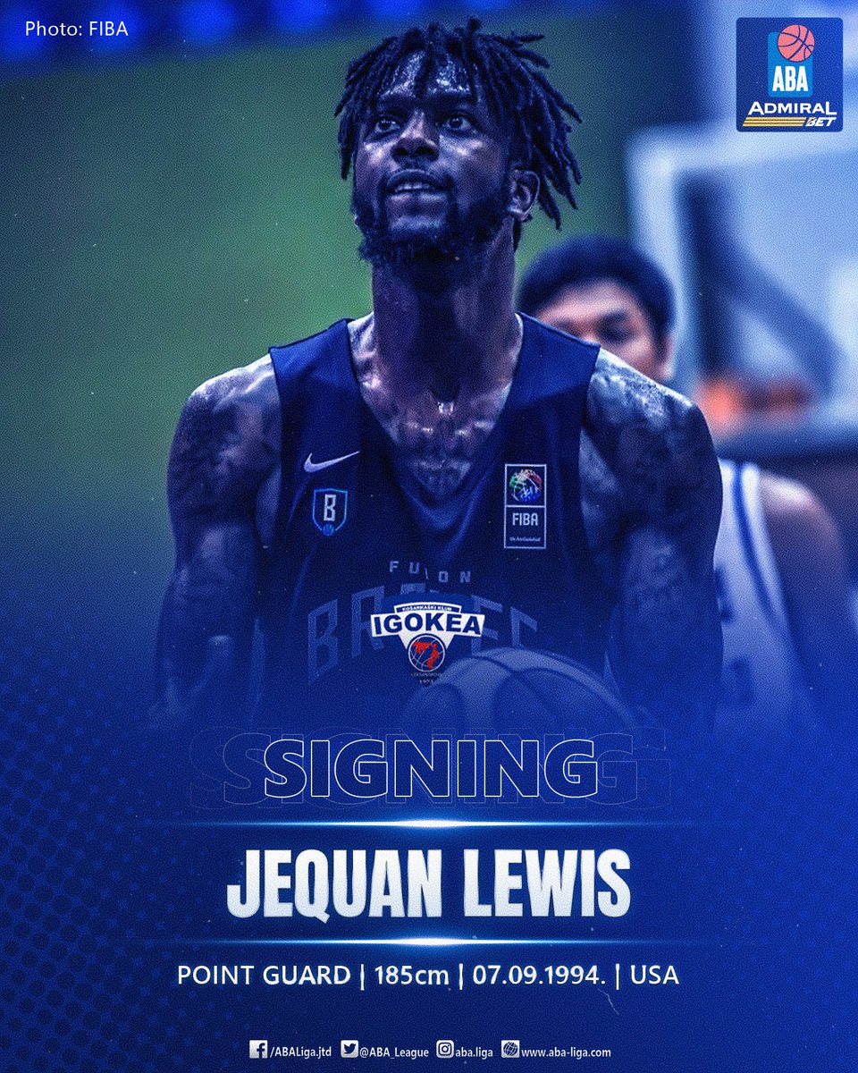 OFFICIAL: <a href="/BCIgokea/">Igokea m:tel</a> sign contract with JeQuan Lewis. ✍️

🔗 aba.tips/mco

#ABALiga