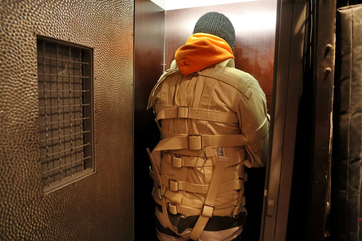 straightjacket and standingcell for some hours ...

video:
bsky.app/profile/strafo…