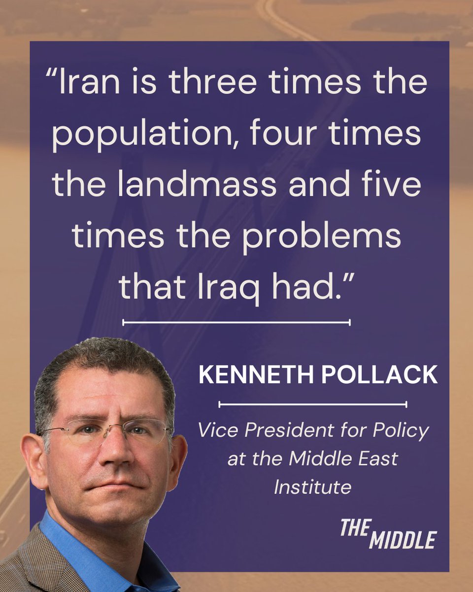 TheMiddle_Show's tweet image. On our latest show, @middleeastinst VP for Policy Kenneth Pollack helps us make sense of the delicate situation between the US and Iran - and lays out why a direct conflict between the two could be far worse than the Iraq War.
Link: podcasts.apple.com/us/podcast/ott…