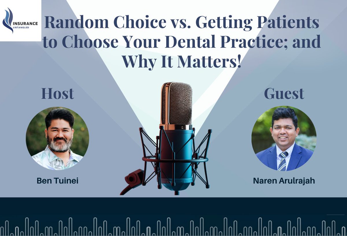 InsuranceU40869's tweet photo. Ben and Naren dive into the difference between being a "random choice" for patients and becoming their intentional, preferred provider. Learn the strategies for increasing your visibility, and attracting patients aligned with your core values
Listen now - https://t.co/VIjdaUVuIQ https://t.co/3uMmVflPxM