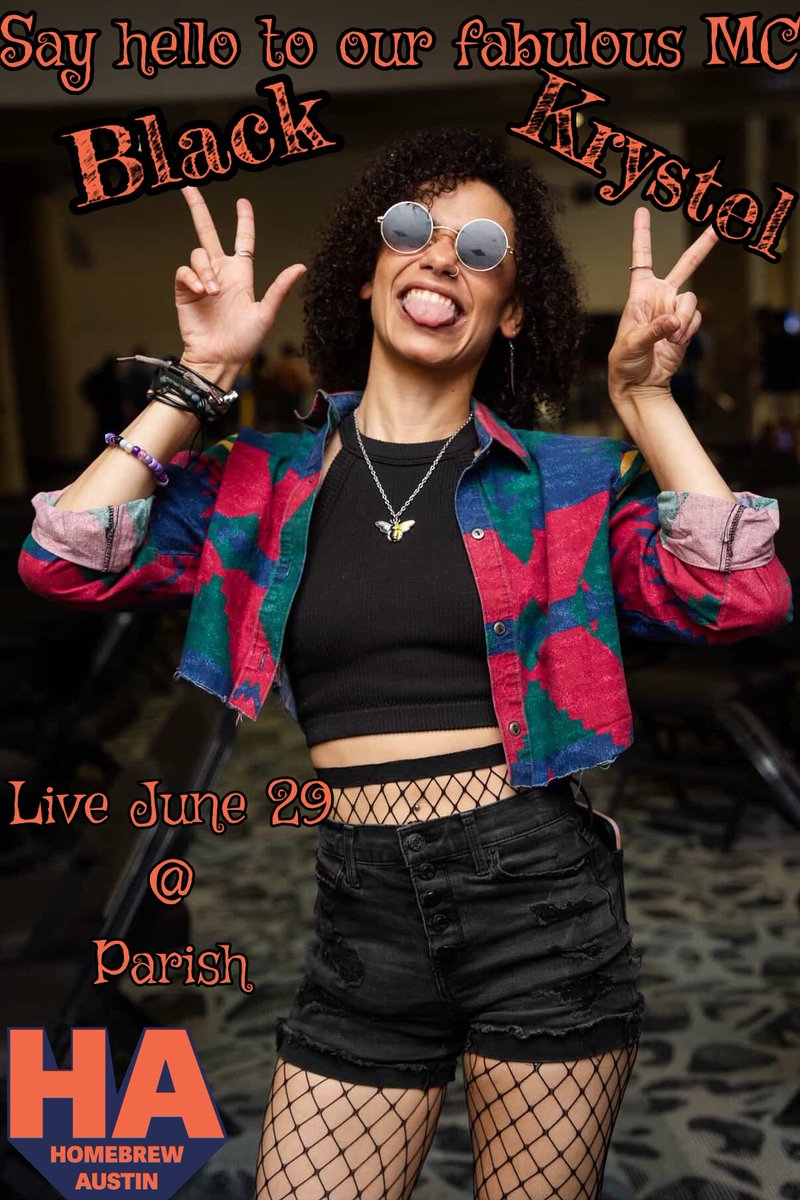 HomeBrew Austin is this WEEKEND!!!
And we're excited to announce <a href="/BlackKrystel/">BlackKrystel</a> will be our MC for Sunday's Oops All Podcasts event 
homebrewaustin.com