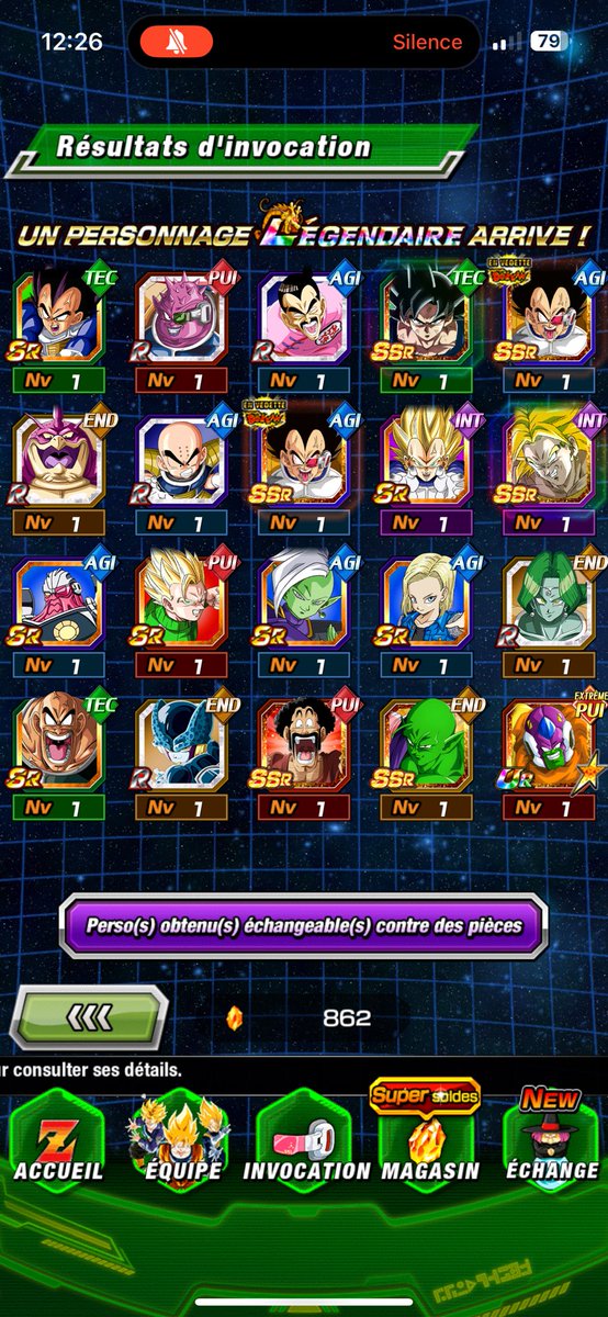 Xeralya's tweet photo. @DokkanAssets I didn’t expect that much xD. First time I drop Végéta &amp; Slug W https://t.co/sHjW5w0FdD
