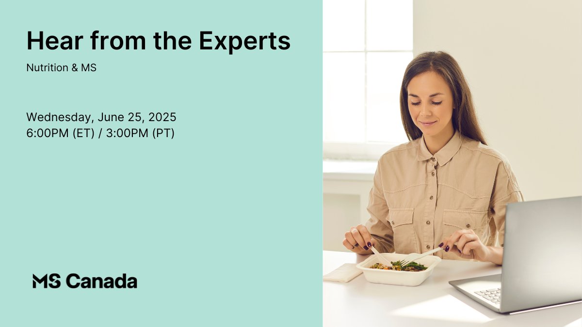 MSCanOfficial's tweet image. We’re excited to have Dr. Catherine Larochelle join us for our “Hear from the Experts: Nutrition &amp;amp; MS” webinar on tomorrow at 6PM ET, where you’ll learn how diet and wellness strategies can impact #MS and help inform treatment and care decisions. Register: bit.ly/4jMCbHO
