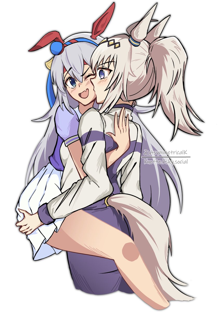 AsymmetricalK's tweet image. Drew some horse girls kissing for #YuriDay #百合の日
#ウマ娘 #umamusume