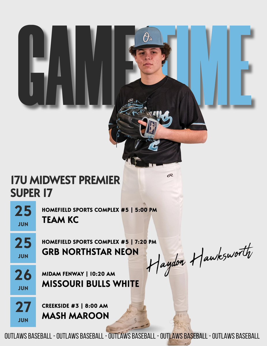 Good luck to 16u and 17u as they are set to begin their last tournament before the break in Rantoul and Kansas City!