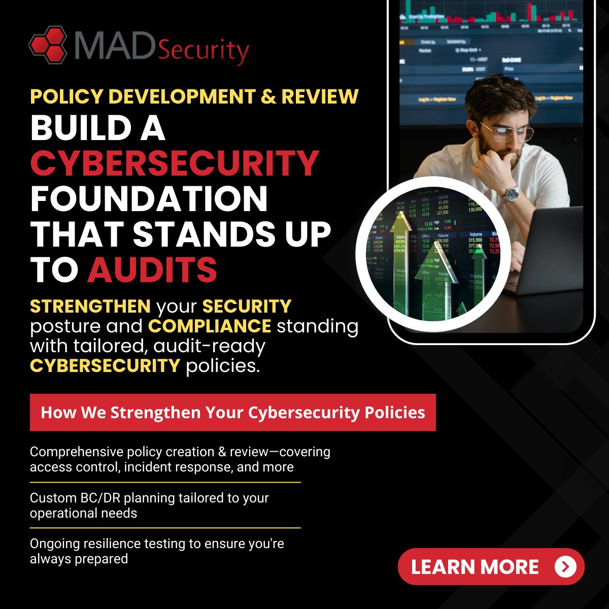 🔒 Policy Development &amp; Review: Build a Cybersecurity Foundation That Stands Up to Audits 

Your cybersecurity policies are your first line of defense—are they strong enough? 

🚀 Get Compliant, Get Secure—Start Now hubs.la/Q03p3sFN0