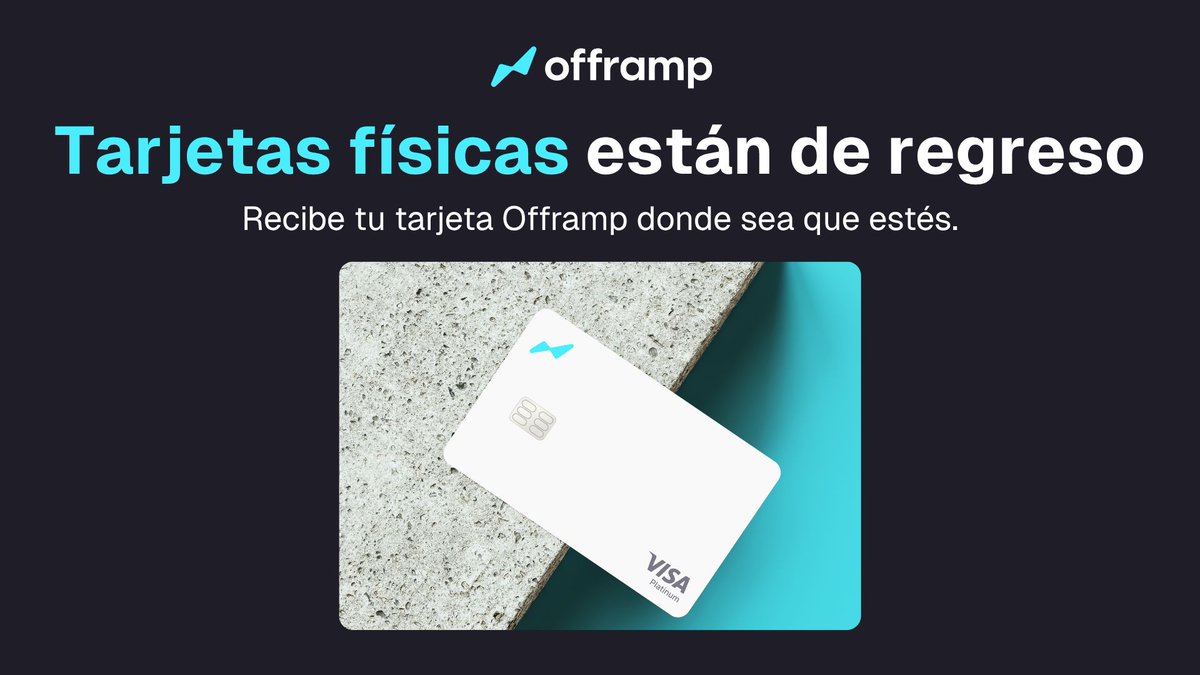 Gm 💙

💳 Ya puedes entrar a la app para volver a pedir tu tarjeta física.

Entrega global a través de DHL 🌎📦

¡Corre la voz para que tú y tus amigos no se lo pierdan!

🧵👇