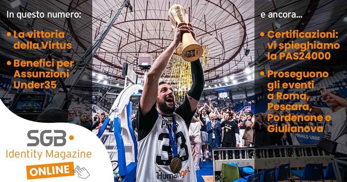 🗞️ È uscito il nuovo numero di 𝐒𝐆𝐁 𝐈𝐝𝐞𝐧𝐭𝐢𝐭𝐲 𝐌𝐚𝐠𝐚𝐳𝐢𝐧𝐞!
😎 Leggi ora tutte le news dall'Universo SGB e dal mondo del lavoro. 
👉 sgbholding.it/sgb-identity-m…
