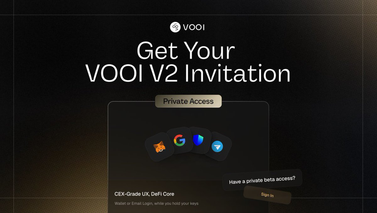 vooi_io's tweet image. didn’t get Early Access to VOOI V2? 

here’s your chance to receive an invitation and experience the future of trading – prior to official public launch.

🏓 like this Post
🏓 quote Tweet it with “Excited for VOOI V2” and add #VOOIV2 hashtag

20 lucky traders will be chosen…