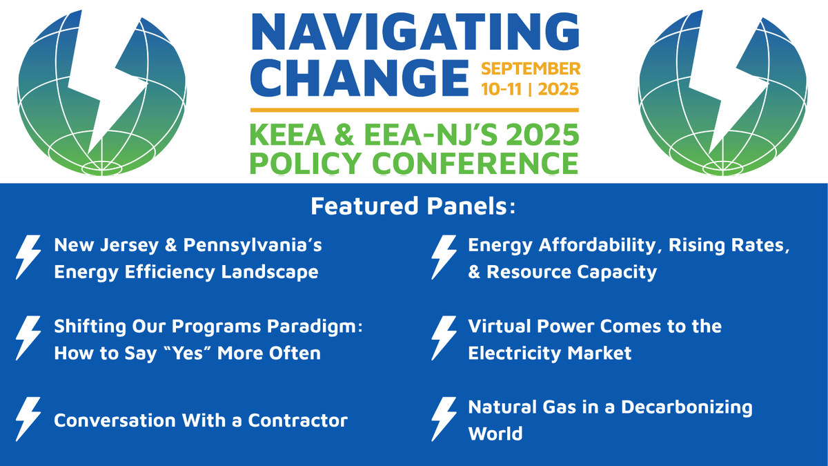 Early Bird pricing ends 6/30! Don't miss two days of energy efficiency networking, policy, and education in Somerset, NJ—featuring six panels, 3 keynotes, a vibrant sponsor hall, and much more!

eeaofnj.org/navigating-cha…