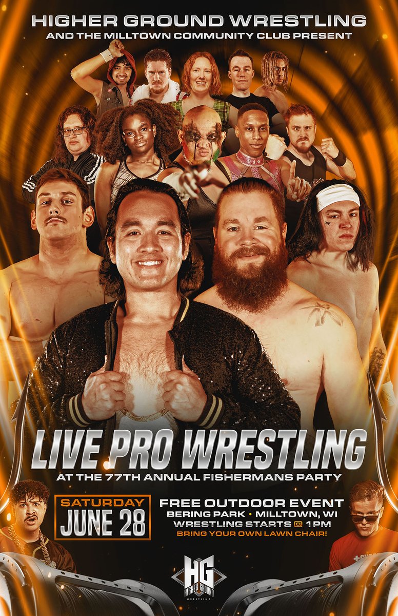 THIS SATURDAY!

Higher Ground at the 77th Annual Fishermans Party
Bering Park
Milltown, WI
Wrestling Starts 1 PM

Free Outdoor Event - Bring Your Own Lawn Chair!