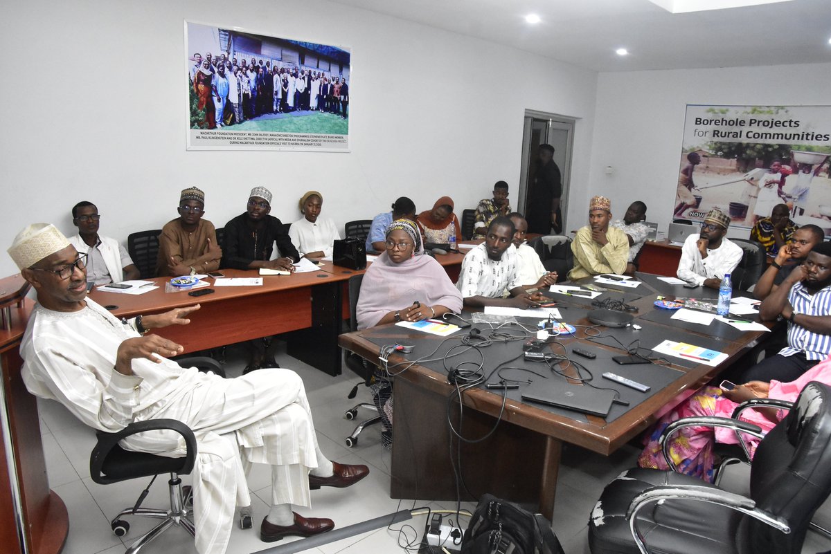 Daily_TrustF's tweet image. Chairman, Board of Trustees, Malam Bilya Bala during his opening remarks to journalists.