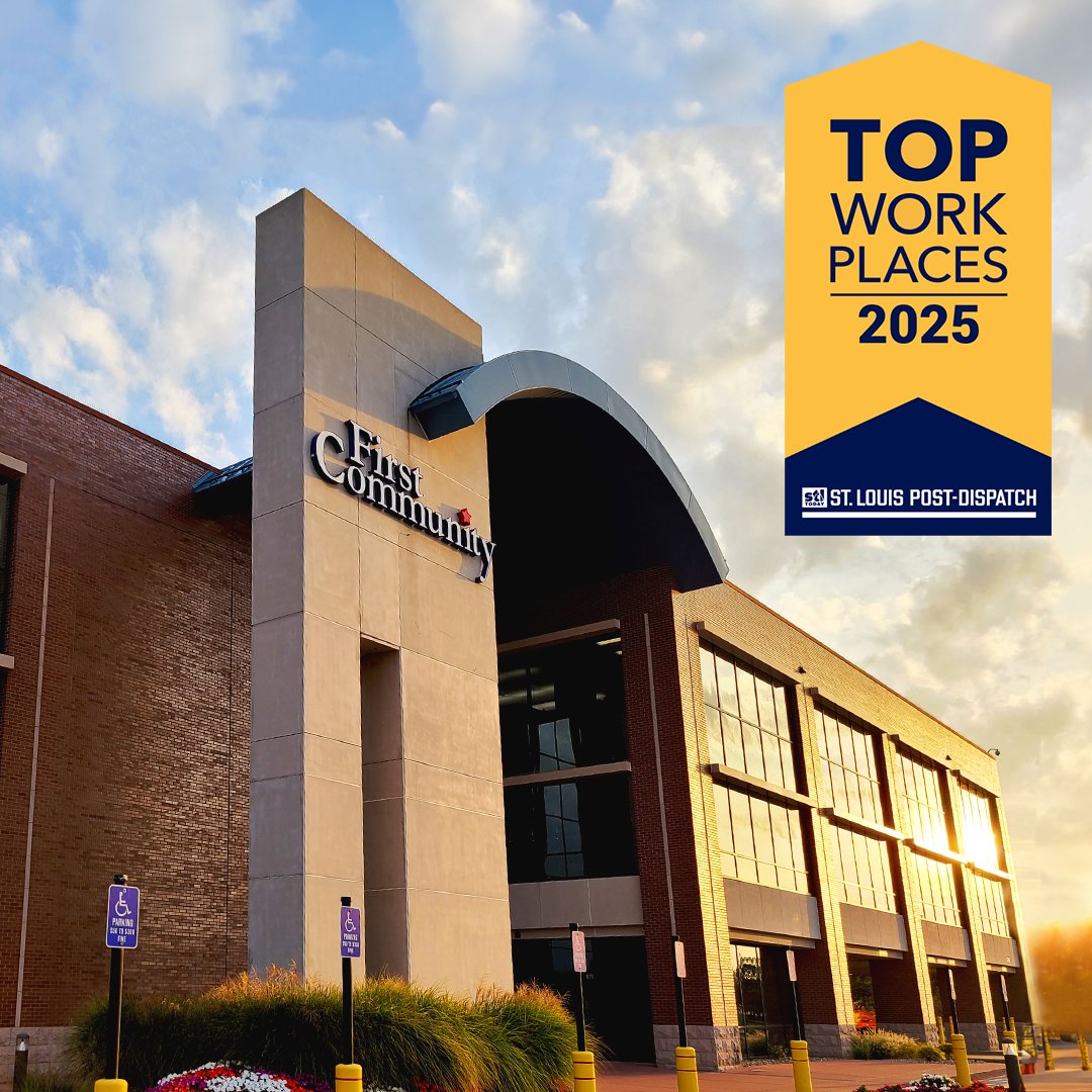 First Community has been named a St. Louis Post Dispatch TOP WORKPLACE for 2025! 🙌

We’re thrilled to have been given this award again and hope to remain a top place to work in St. Louis for many years to come! 🏆