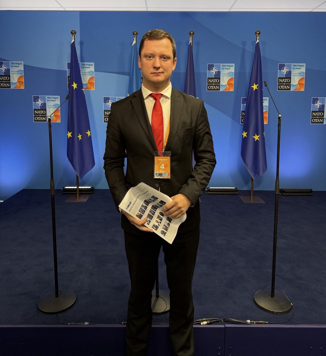 ISRSngo's tweet image. Today, ISRS’s Mykola Volkivskyi is at the NATO Summit in The Hague. Full report coming soon.