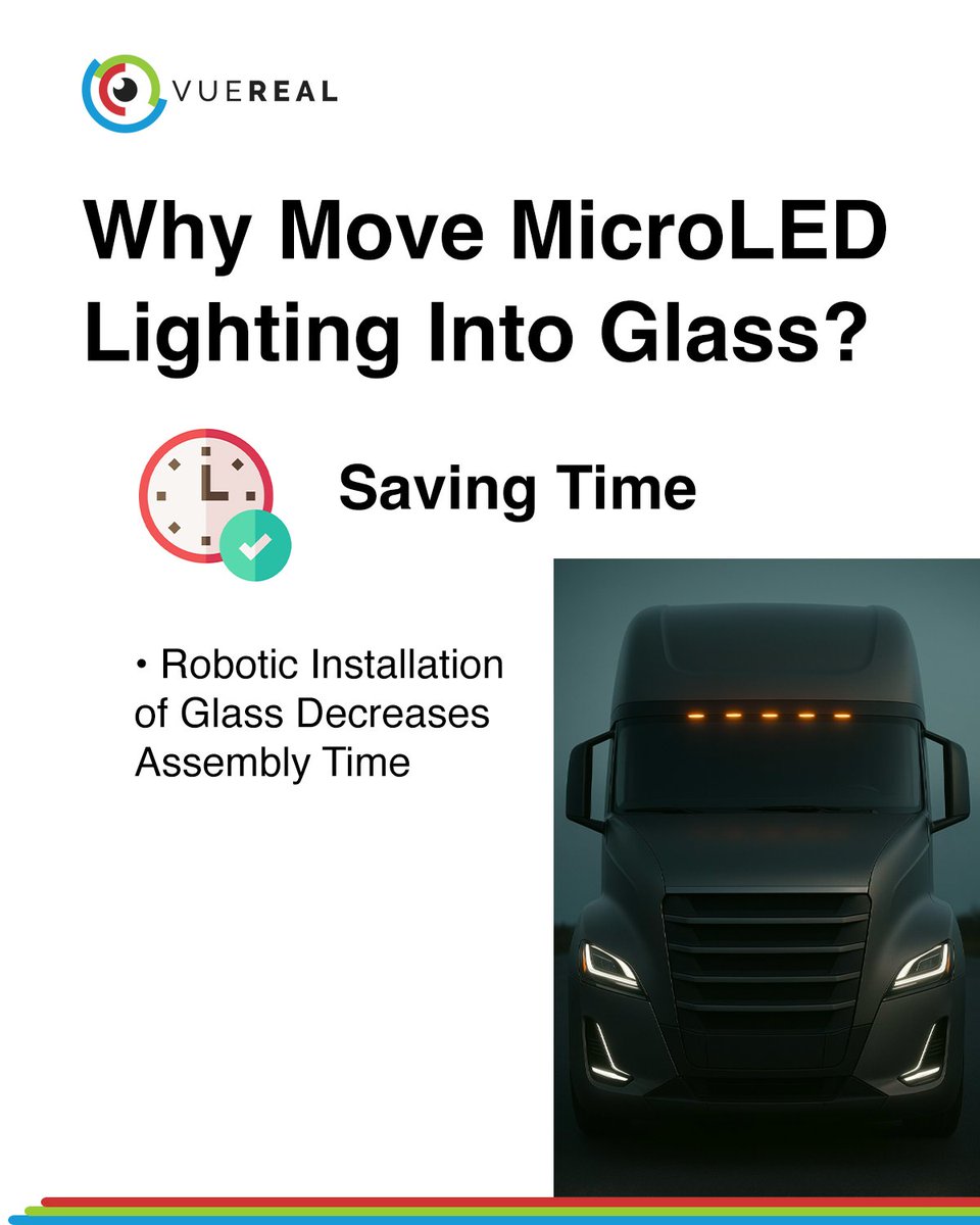 vue_real's tweet image. Looking to reduce #microLED costs, accelerate production, and unlock new revenue in #automotive lighting?
VueReal’s microLED-in-glass approach is transforming how lighting is designed, built, & integrated.
Explore how we're driving automotive innovation: ow.ly/QTAS50Wf9Gb