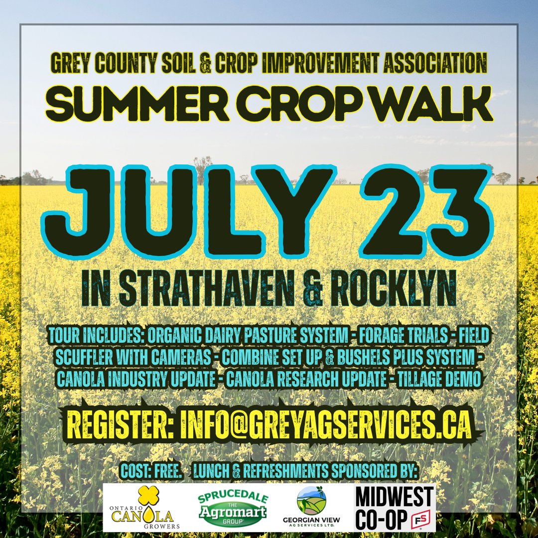 GreyAgServices's tweet image. Have you heard of Soil &amp;amp; Crop? Our local groups have some great events planned this summer - if you&apos;re invested in ag, crops, or the soil they grow out of, come get involved! 🌱😁 greyagservices.ca/georgian-scia              ontariosoilcrop.org