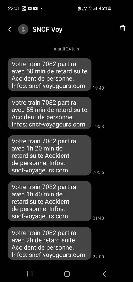 Tribulations d'un usager de la SNCF tweet media