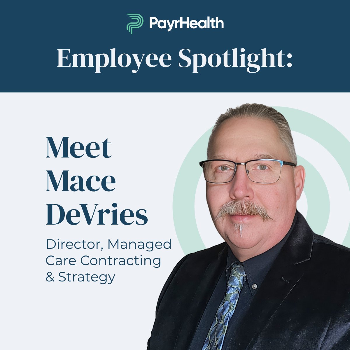 Employee Spotlight: Mace DeVries
20+ yrs in healthcare contracting, payor strategy &amp; provider support.
Outside work? Martial arts, gardening &amp; healthcare shows.
Proud to have him on Team PayrHealth!
#EmployeeSpotlight #PayorStrategy #TeamCulture